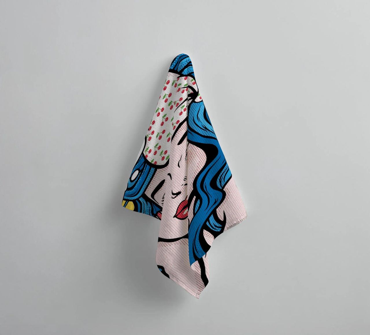 I Kissed a Girl - Draw Me A Song Project serviette de bain de Nour Tohme