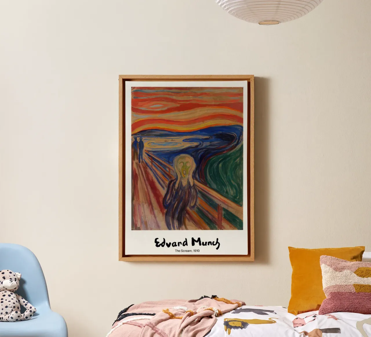 edvard munch signo canvas with Floater frame by Slowlylow