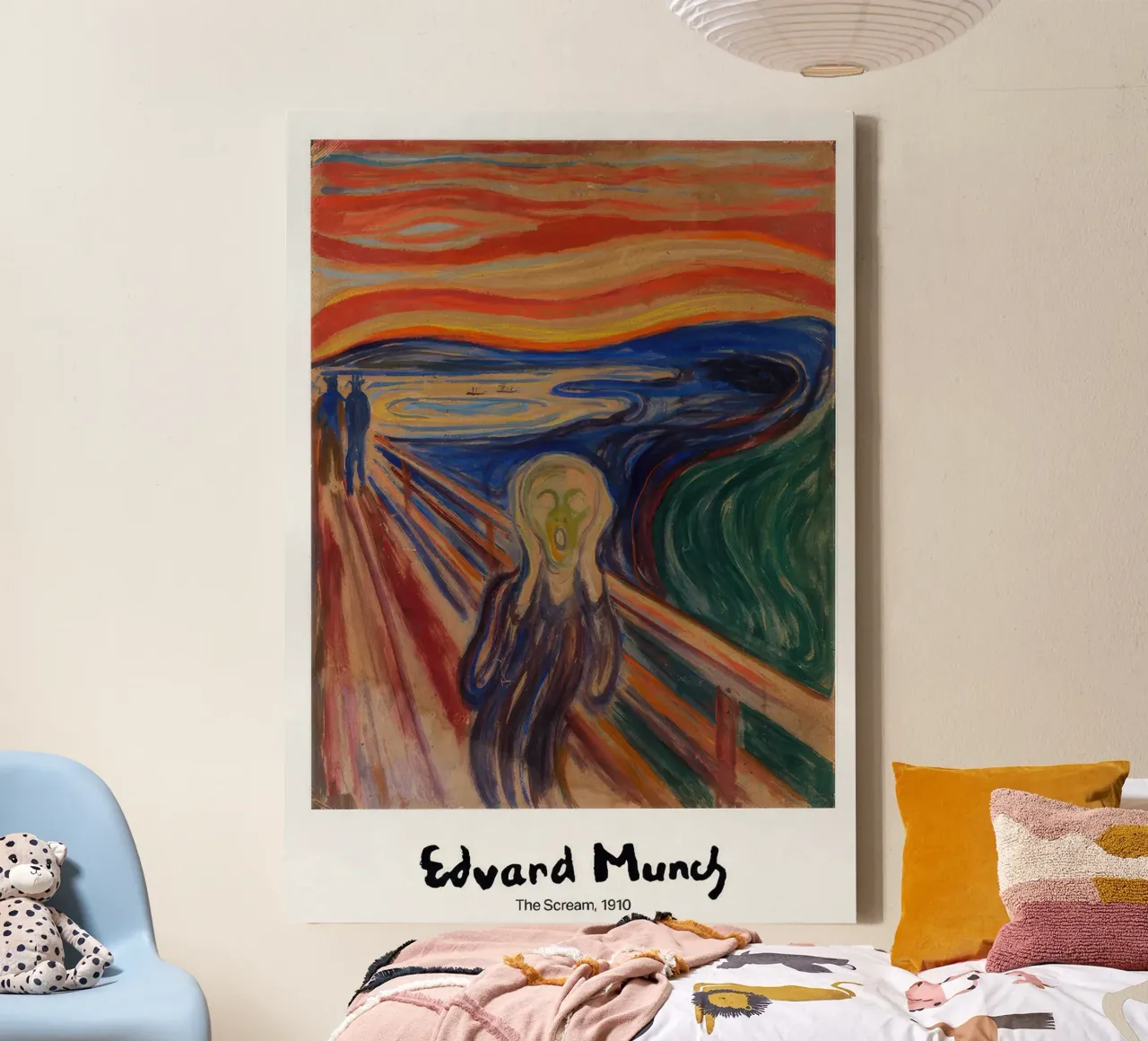 edvard munch signo canvas with Floater frame by Slowlylow