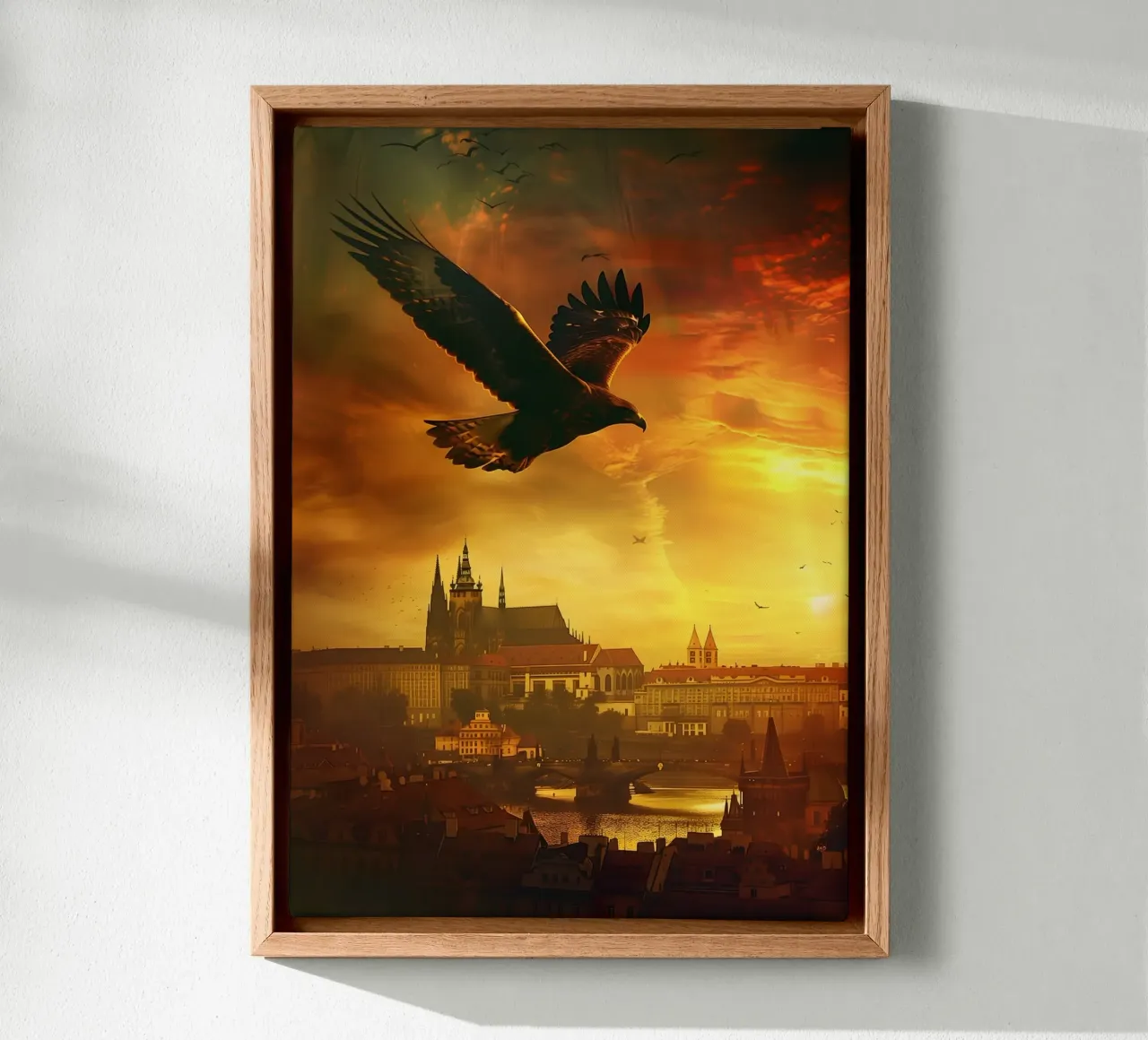 Aquila di Praga arte mistica e fantasy tela con Cornice a cassetta da WILD ART