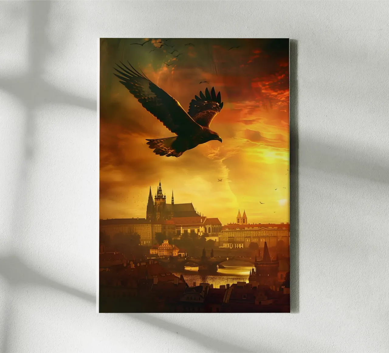 Aquila di Praga arte mistica e fantasy tela con Cornice a cassetta da WILD ART