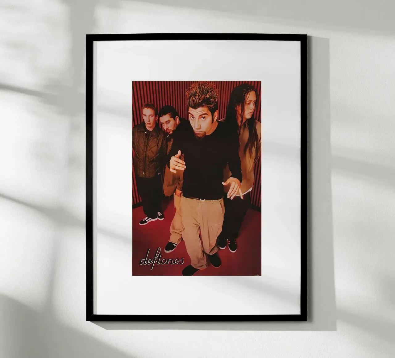 All Member Deftones Gorden Background poster con telaio in plastica da phoebe