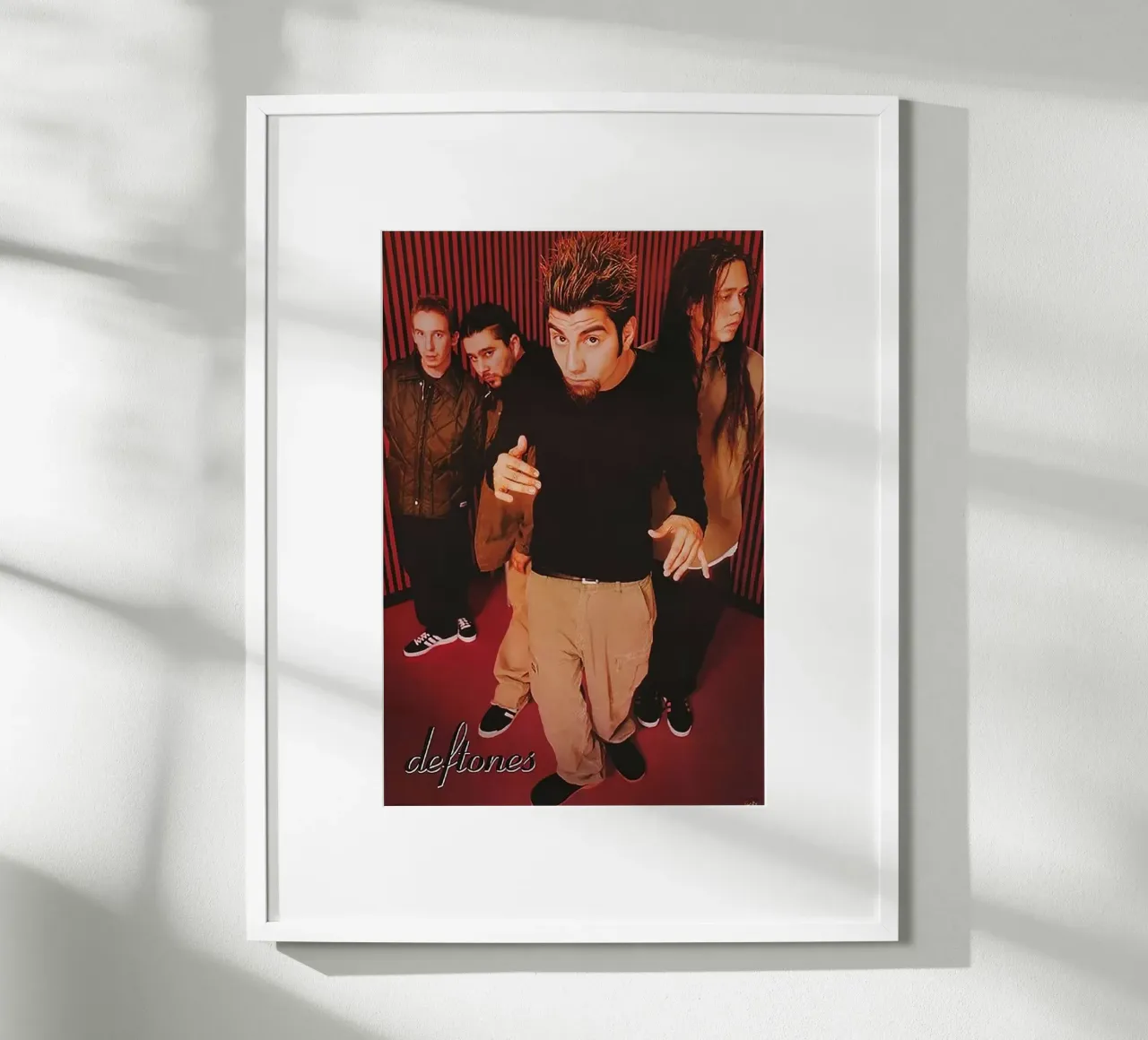 All Member Deftones Gorden Background poster con telaio in plastica da phoebe