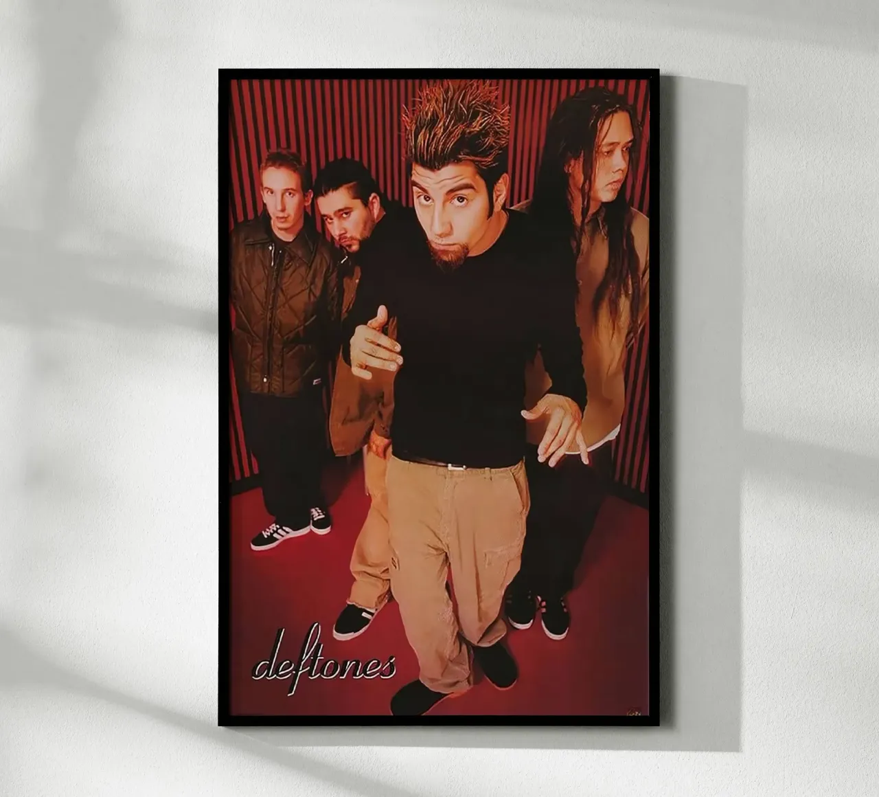 All Member Deftones Gorden Background poster con telaio in plastica da phoebe