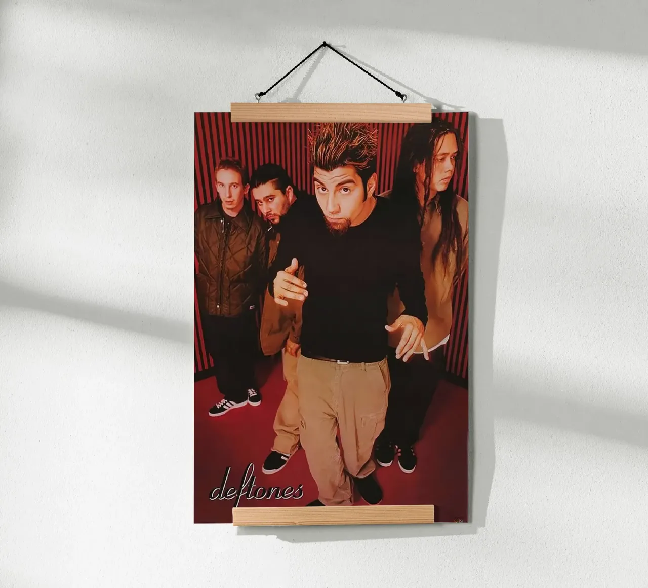 All Member Deftones Gorden Background poster con telaio in plastica da phoebe
