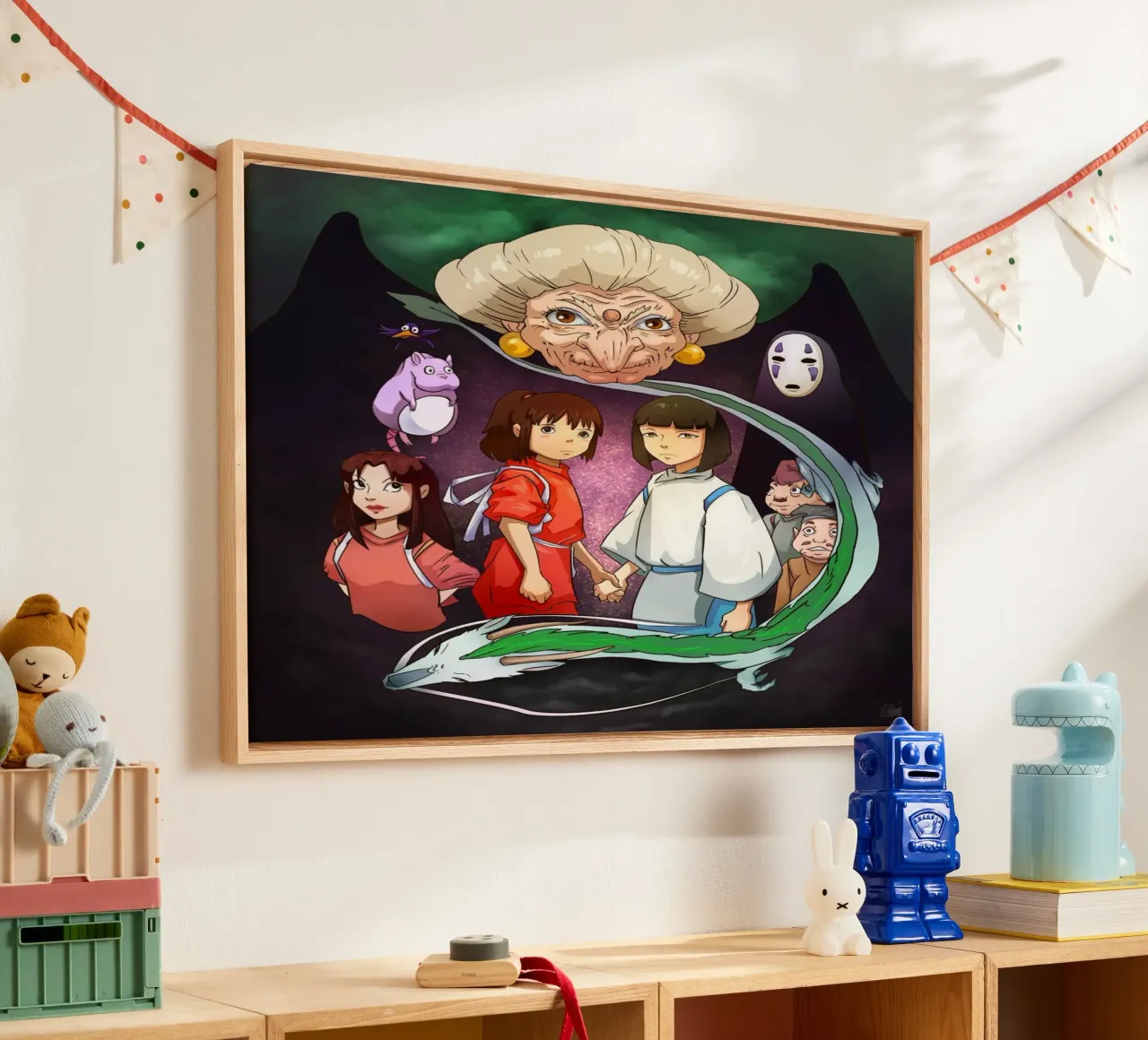 Maglietta essenziale Spirited Away tela con Cornice a cassetta da skurtow