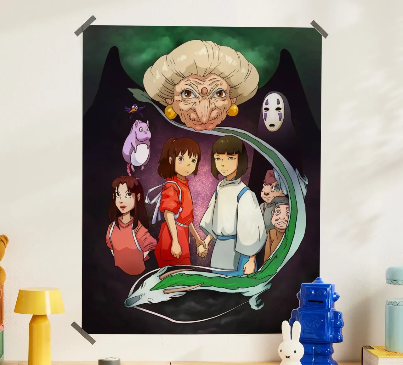 Maglietta essenziale Spirited Away poster da skurtow