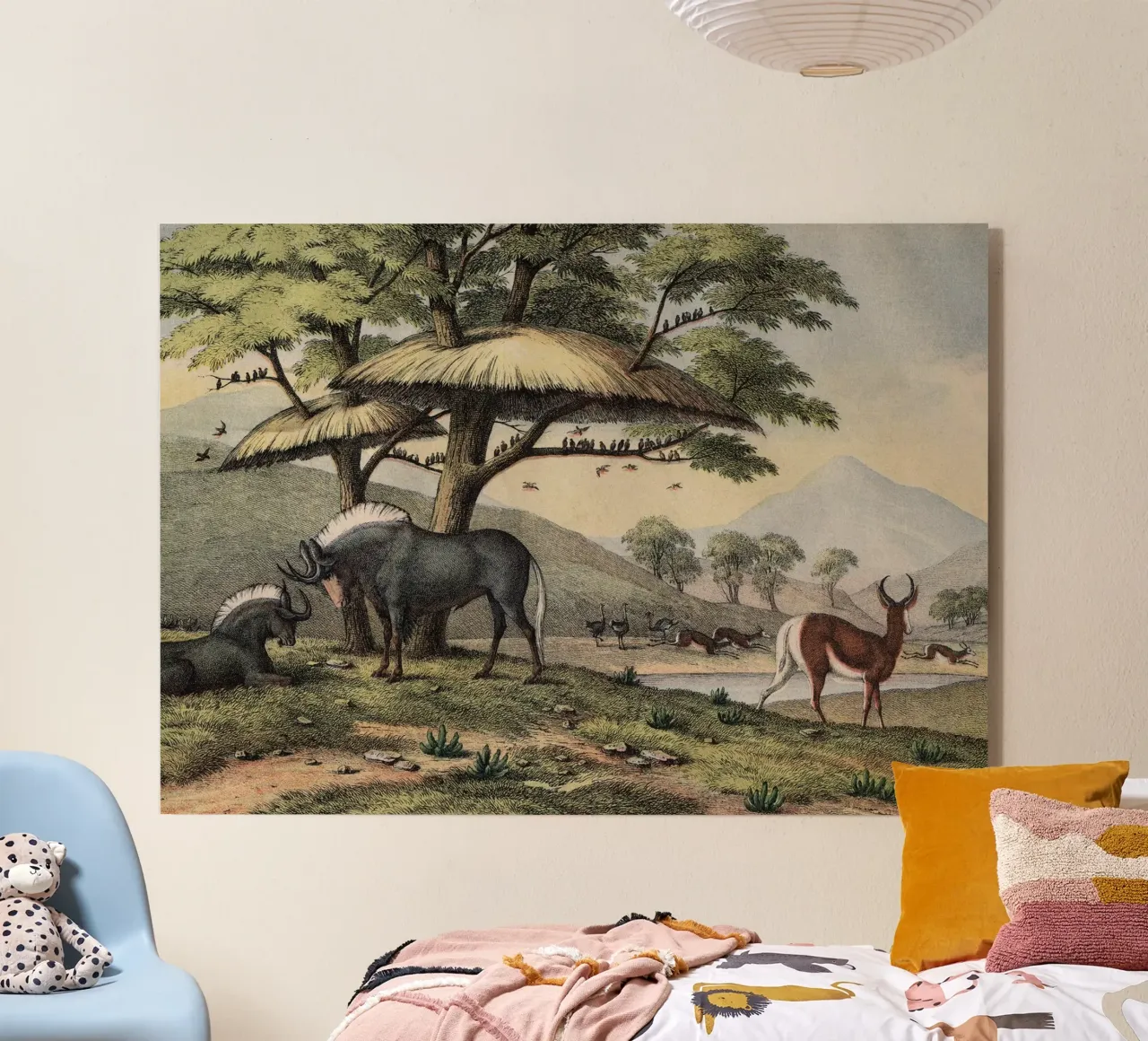 Vintage Kolb 10 Tafel 38 Gnu plexiglass da Vintage Print Collection
