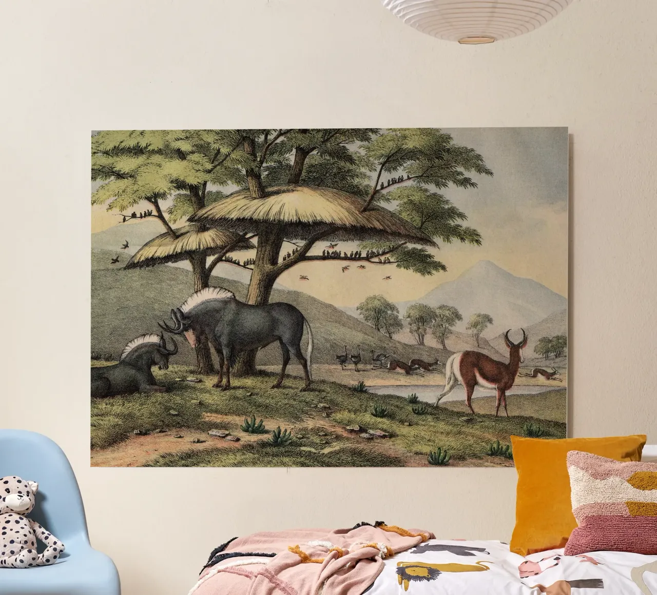 Vintage Kolb 10 Tafel 38 Gnu alluminio dibond da Vintage Print Collection