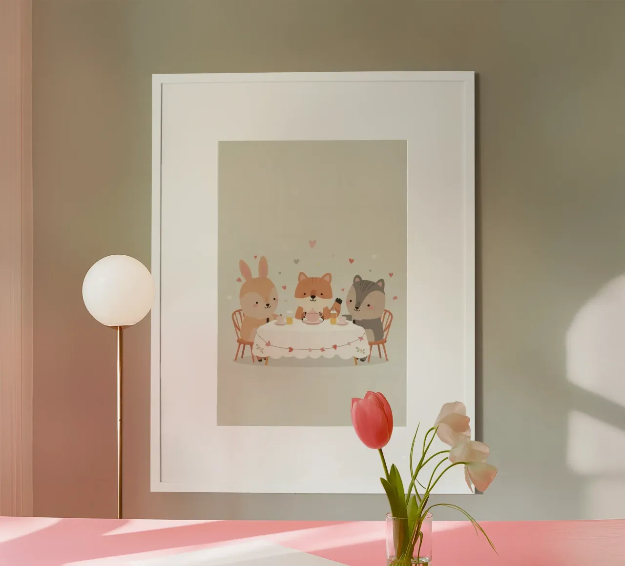 Animali carini per il tè poster da DesignDoodle