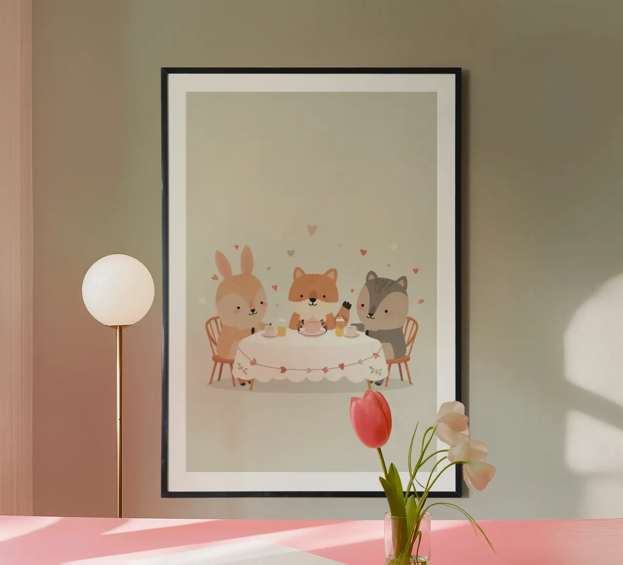 Animali carini per il tè poster da DesignDoodle