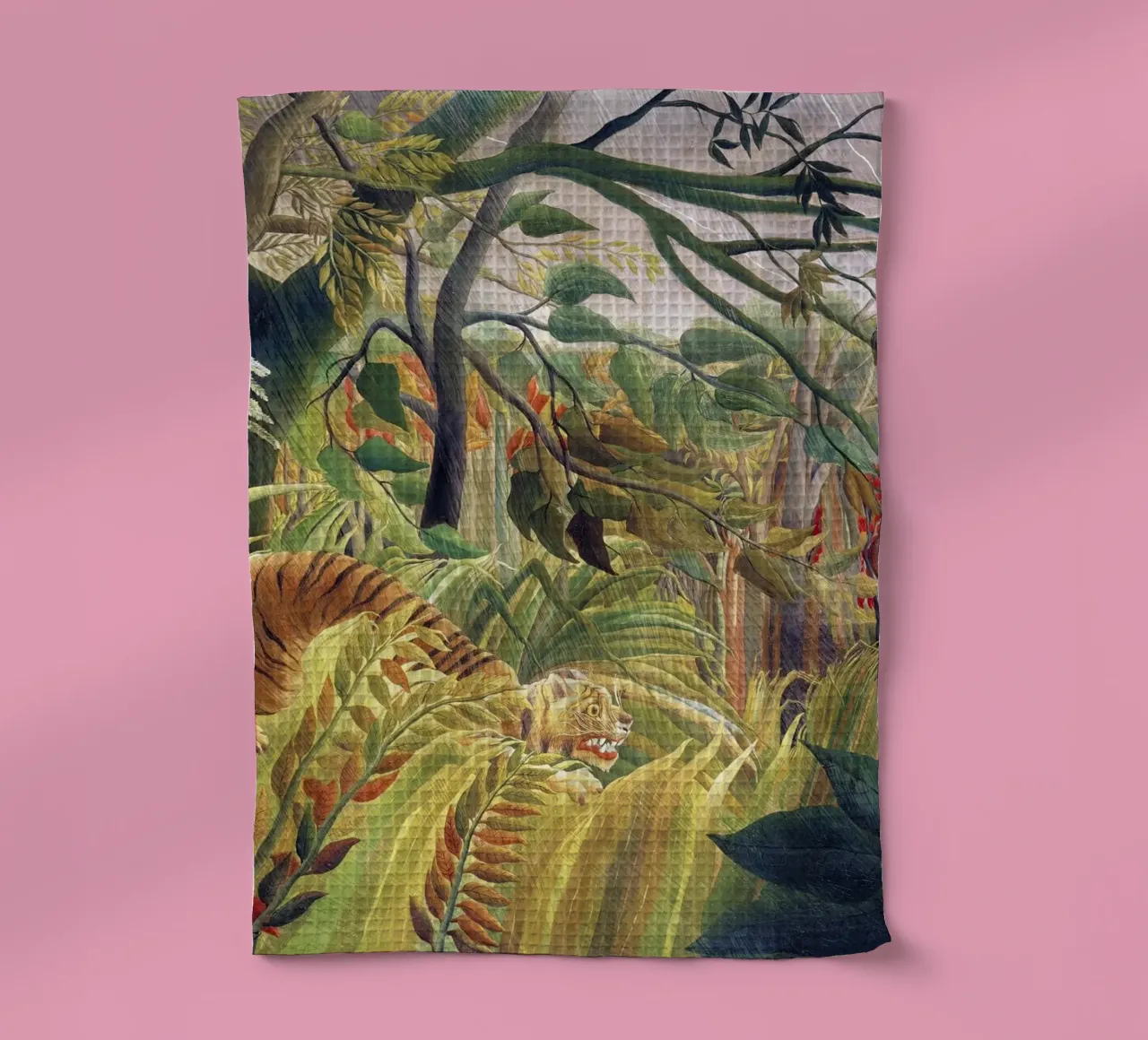 Tigre dans une tempête tropicale (1891) - Henri Rousseau torchon de Classic Art Prints