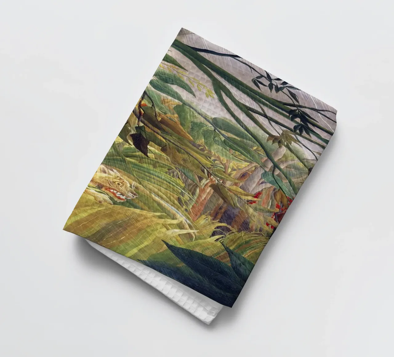 Tigre dans une tempête tropicale (1891) - Henri Rousseau torchon de Classic Art Prints