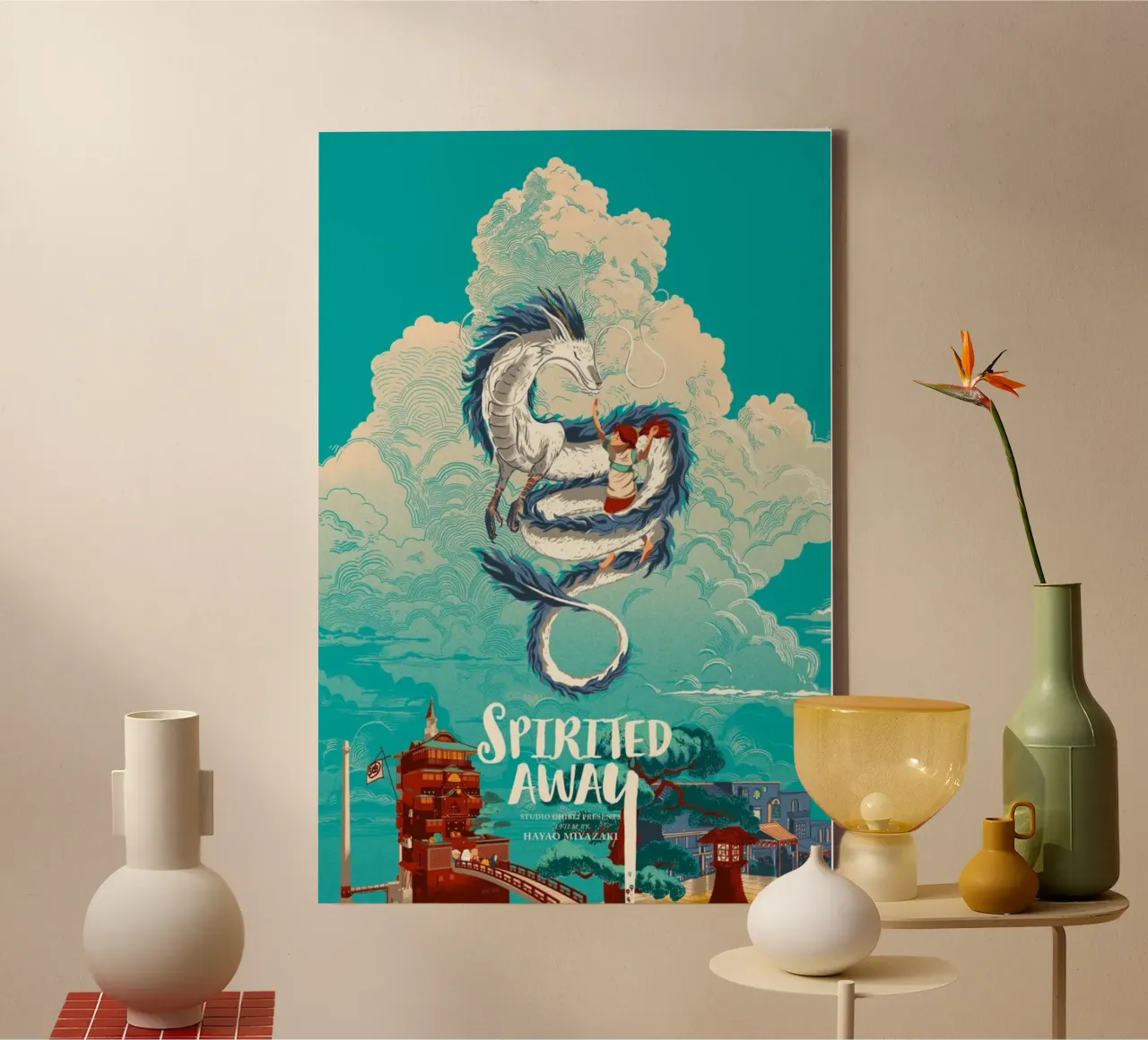Chihiro Spirite Weg Klassieker canvas met Baklijst van skurtow