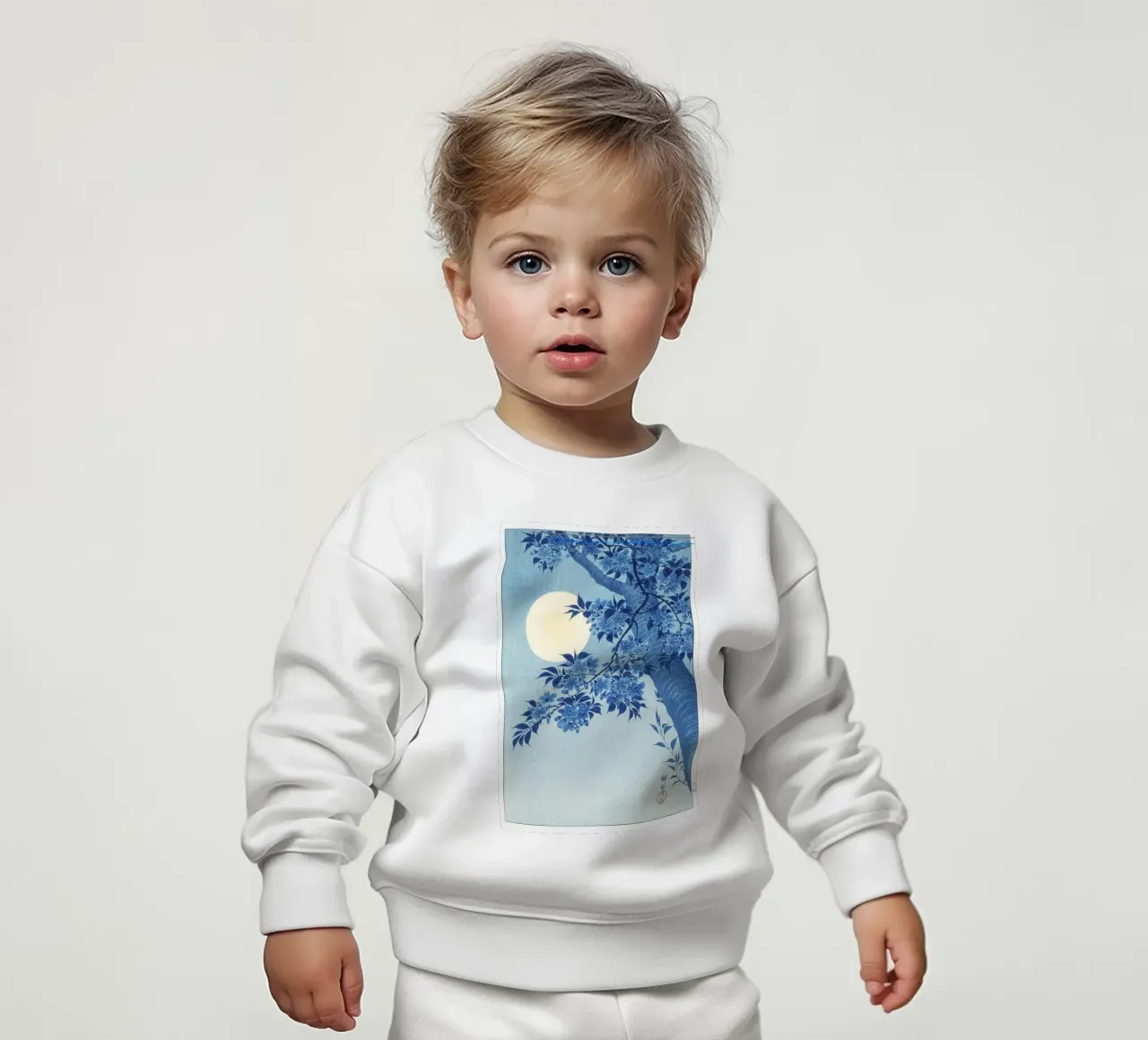 Ciliegio in fiore in una notte di luna (1932 circa) - Ohara Koso felpa neonato da Jolie Prints