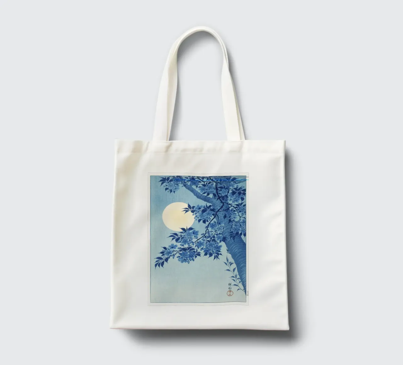 Ciliegio in fiore in una notte di luna (1932 circa) - Ohara Koso borsa in juta da Jolie Prints