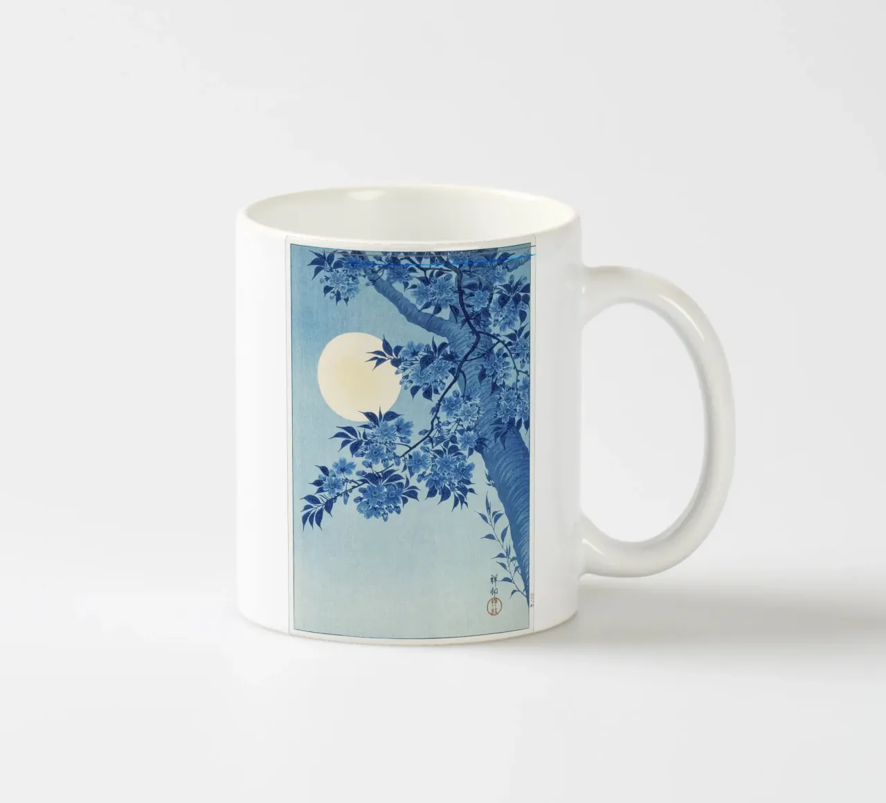 Ciliegio in fiore in una notte di luna (1932 circa) - Ohara Koso tazza in ceramica da Jolie Prints