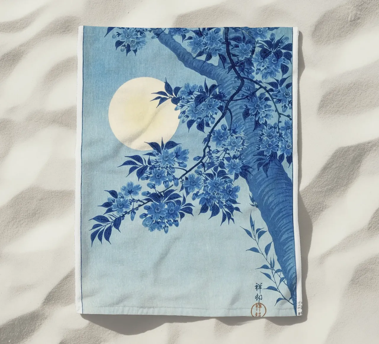 Ciliegio in fiore in una notte di luna (1932 circa) - Ohara Koso telo mare da Jolie Prints
