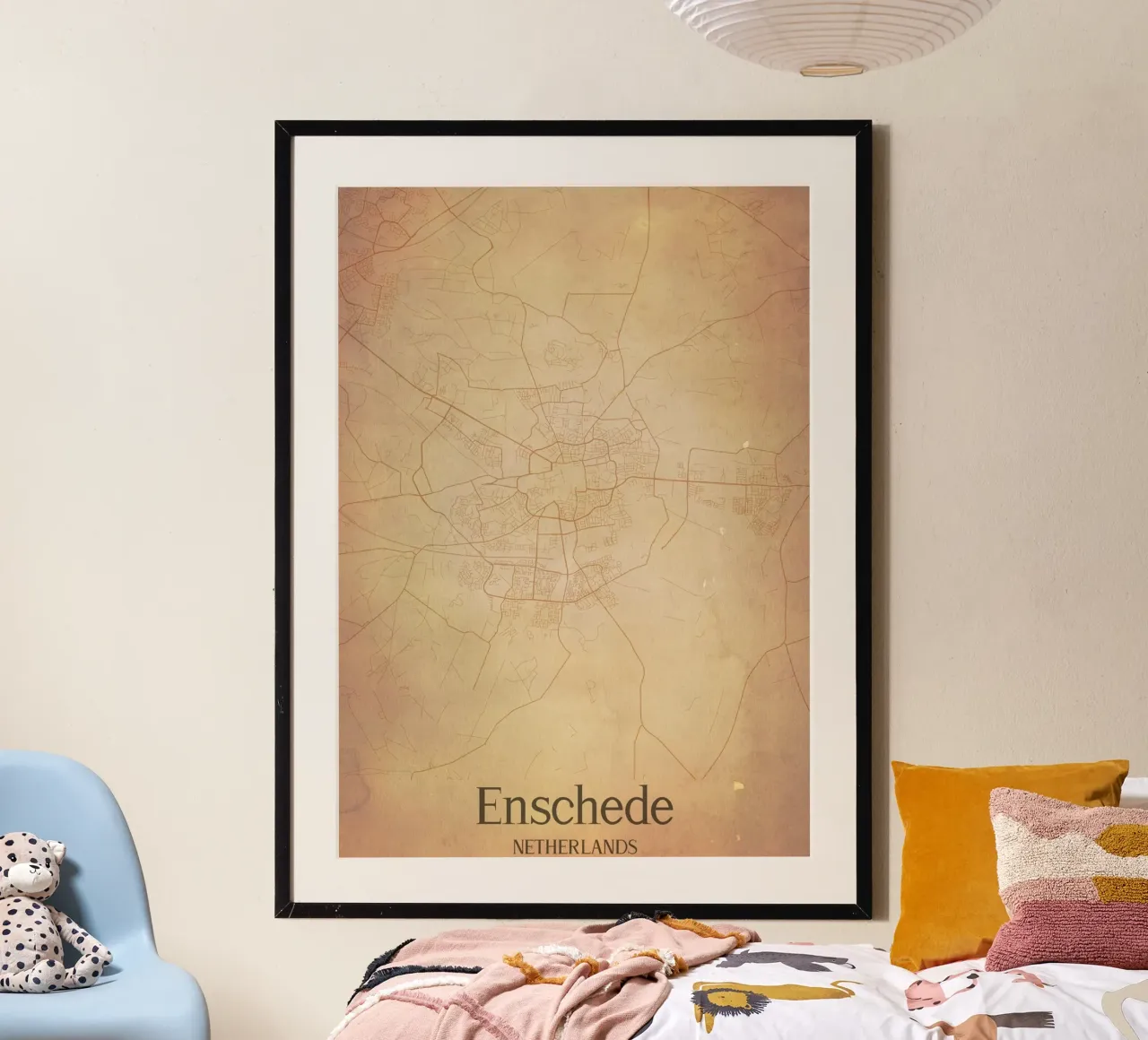 Enschede NETHERLANDS poster con telaio in plastica da WorldPrint