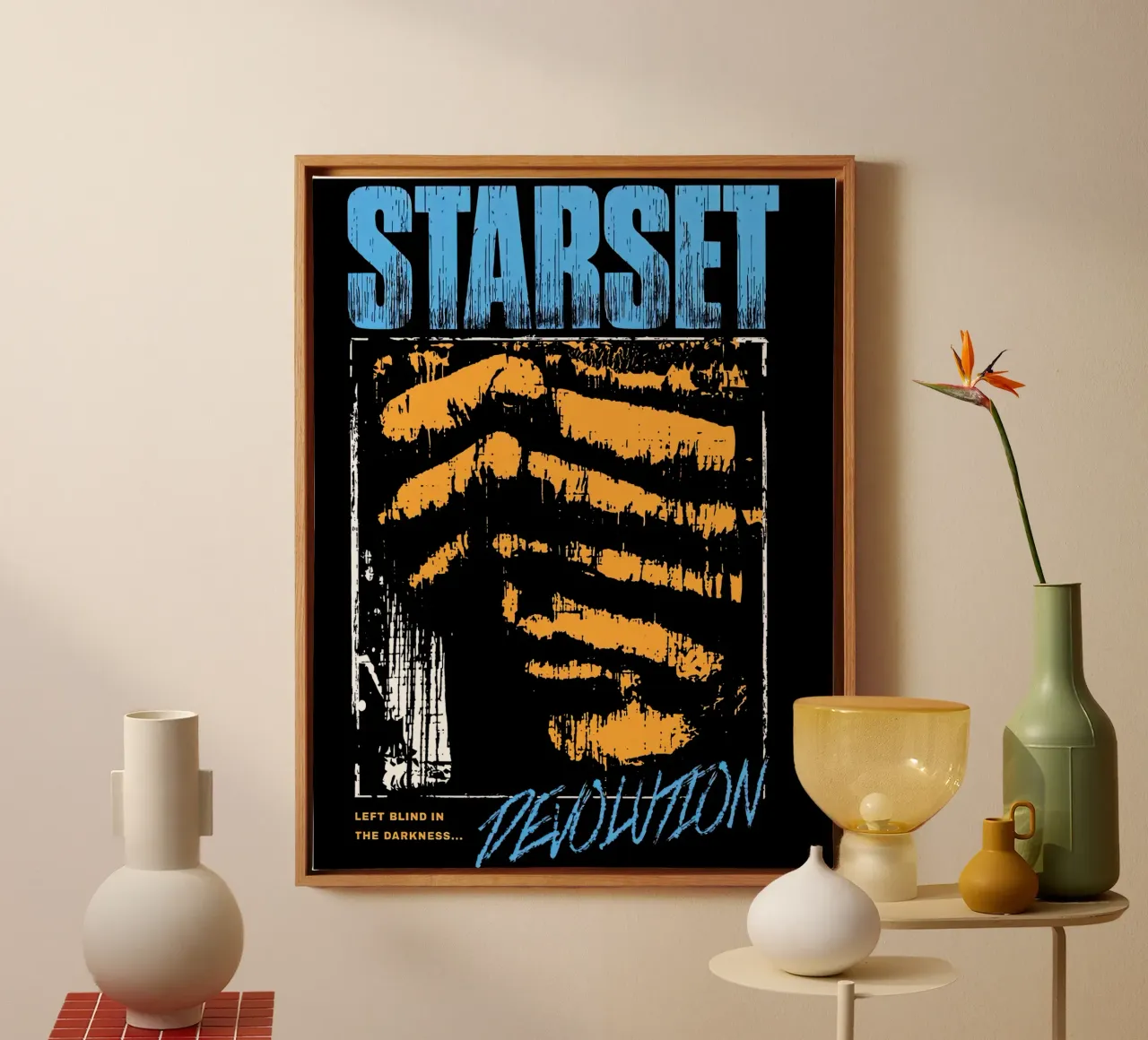 DEVOLUTION STARSET tela con Cornice a cassetta da andrea boceli
