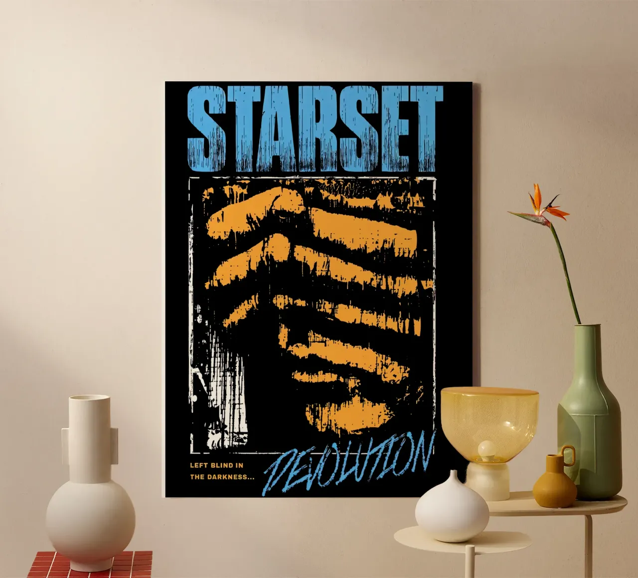 DEVOLUTION STARSET tela con Cornice a cassetta da andrea boceli