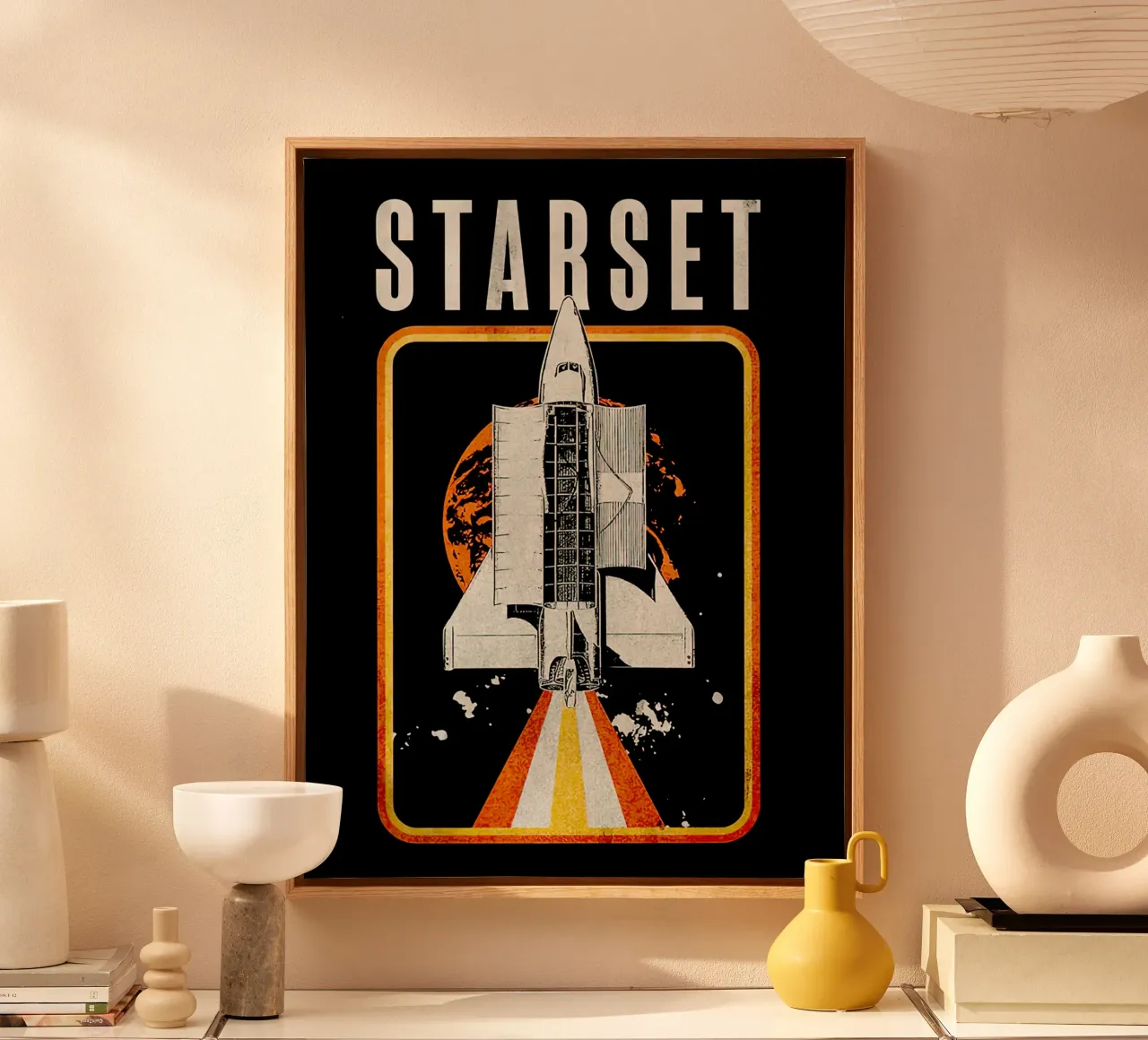 NAVETTA STARSET tela con Cornice a cassetta da andrea boceli