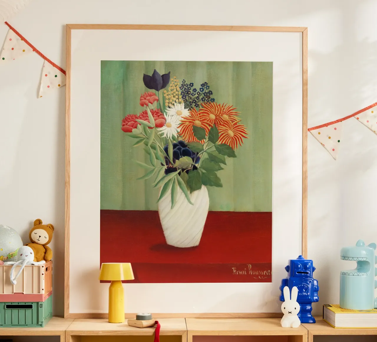 Bouquet di fiori con astri cinesi Tokyos- Henri Rousseau poster da Jolie Prints