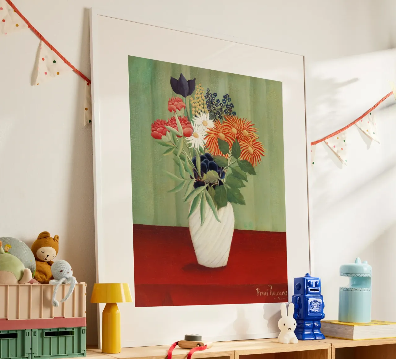 Bouquet di fiori con astri cinesi Tokyos- Henri Rousseau poster da Jolie Prints