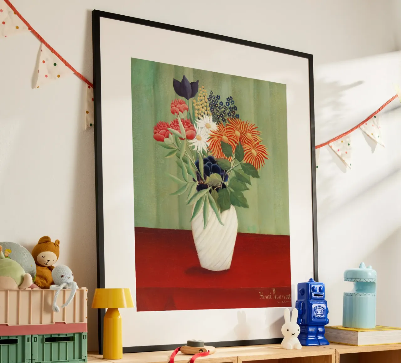Bouquet di fiori con astri cinesi Tokyos- Henri Rousseau poster da Jolie Prints