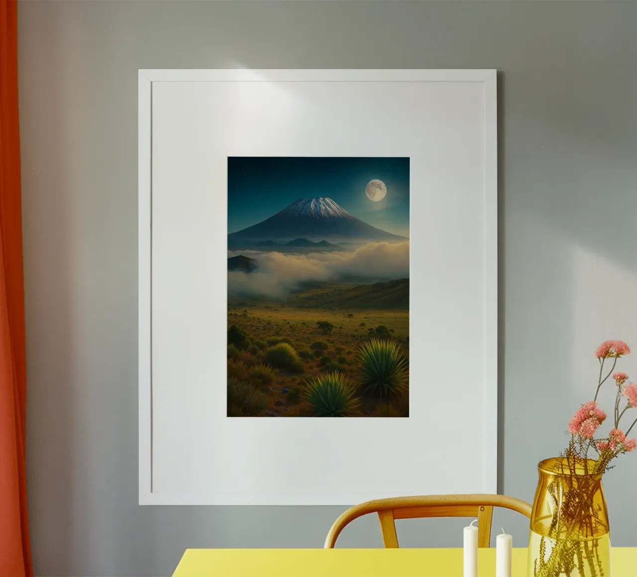 panorama della natura montana poster da chinerei