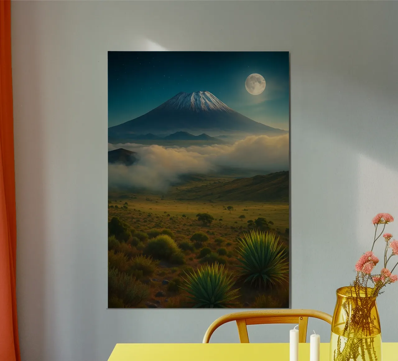 panorama della natura montana poster da chinerei