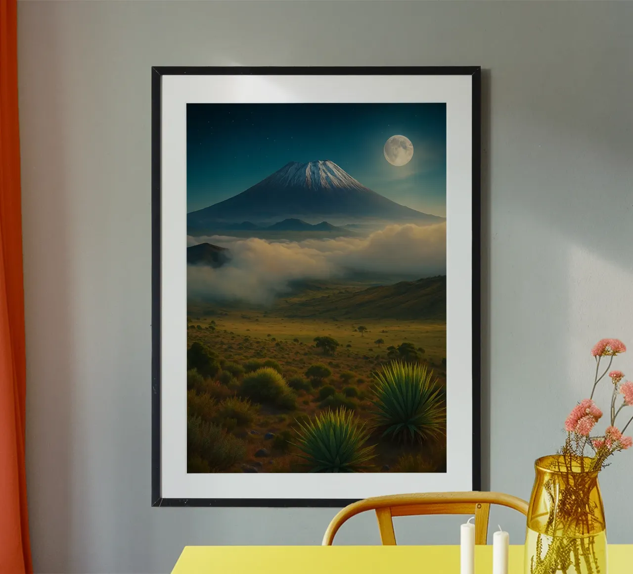 panorama della natura montana poster da chinerei