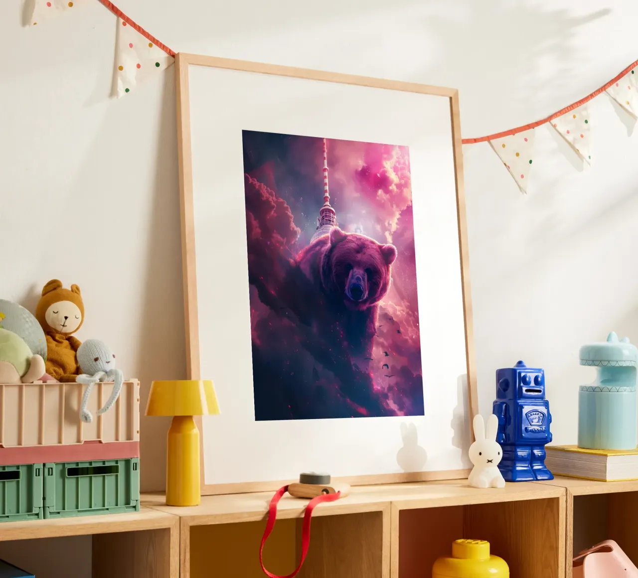 Orso di Berlino torre televisiva arte mistica e fantasy poster da WILD ART