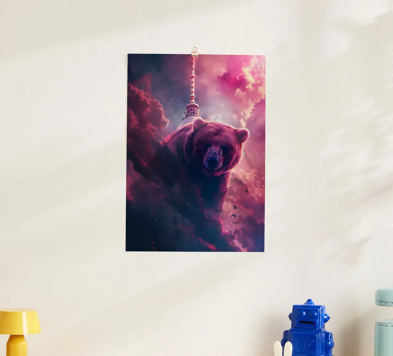 Orso di Berlino torre televisiva arte mistica e fantasy poster da WILD ART