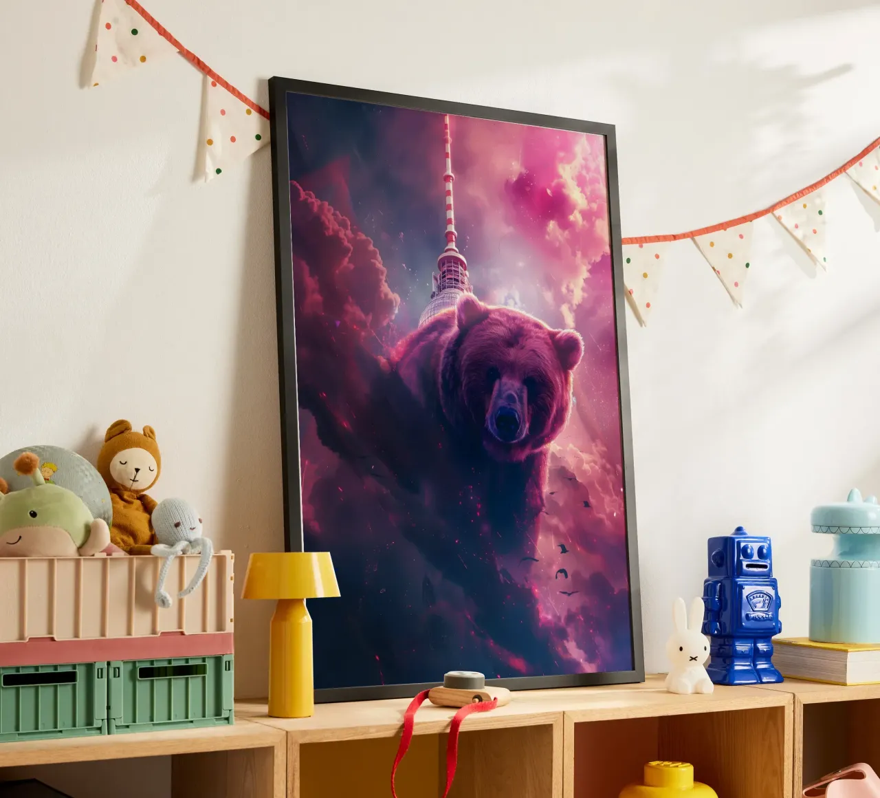 Orso di Berlino torre televisiva arte mistica e fantasy poster da WILD ART
