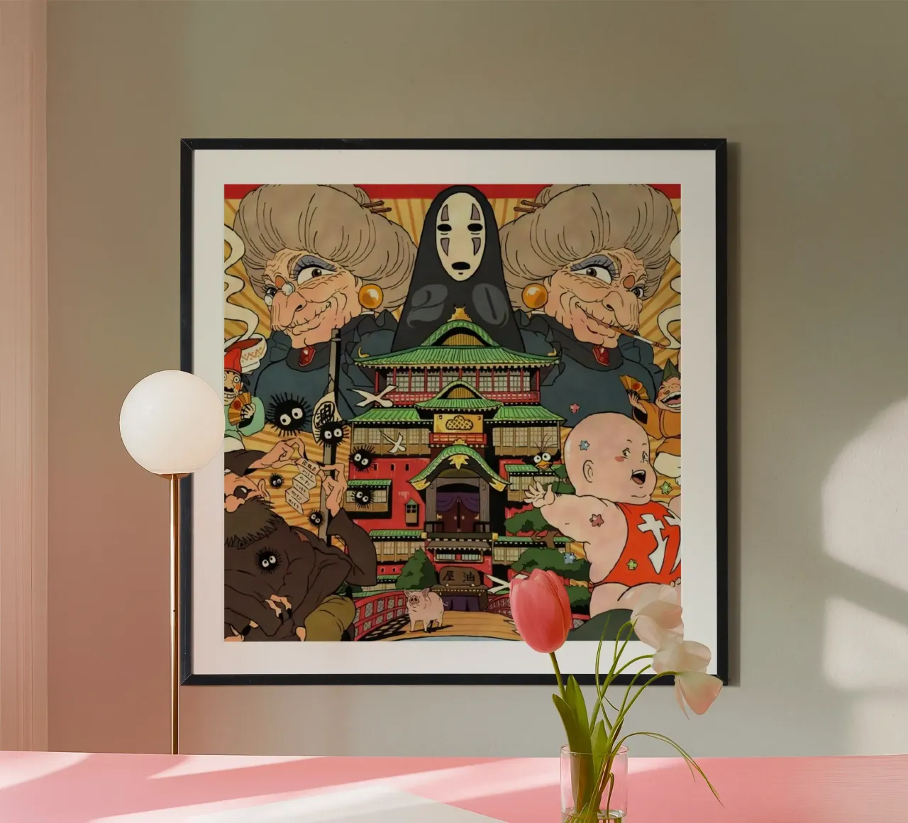 Maglietta classica Castle poster con telaio in alluminio da skurtow