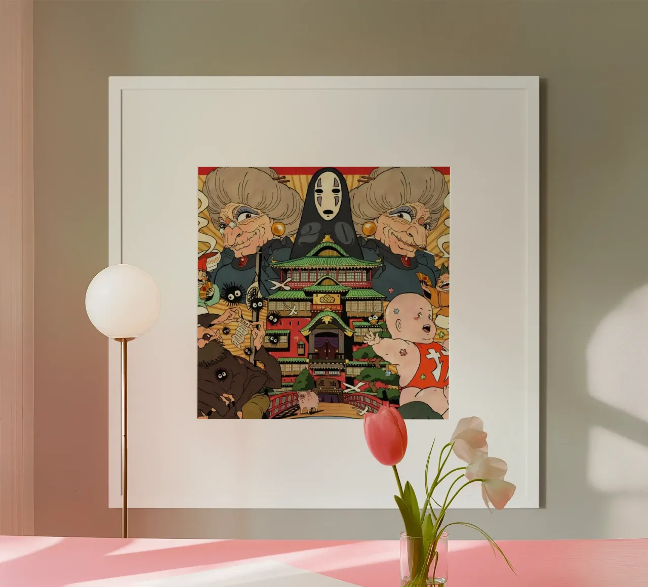Maglietta classica Castle poster con telaio in alluminio da skurtow