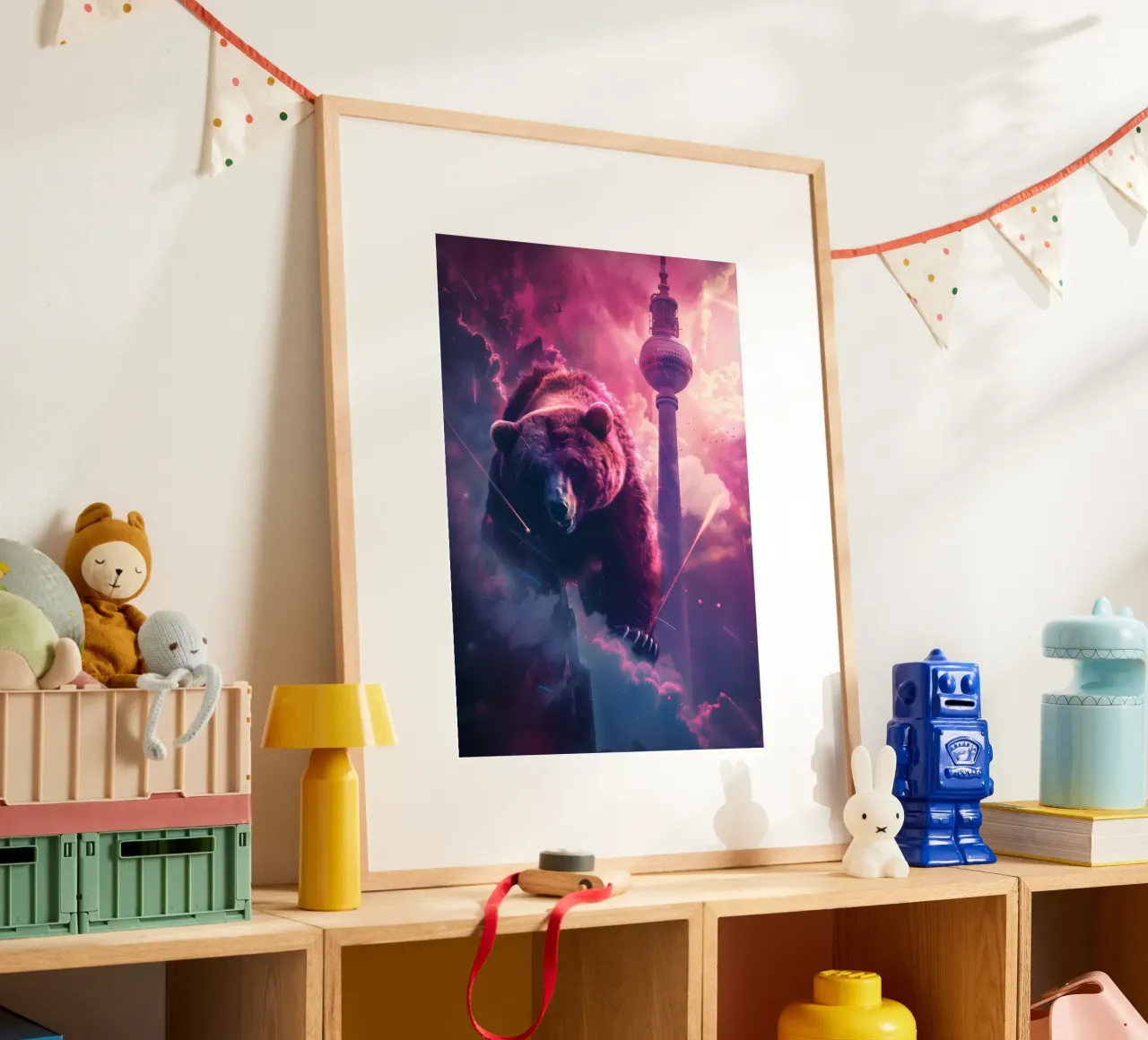 Orso di Berlino torre televisiva arte mistica e fantasy poster da WILD ART