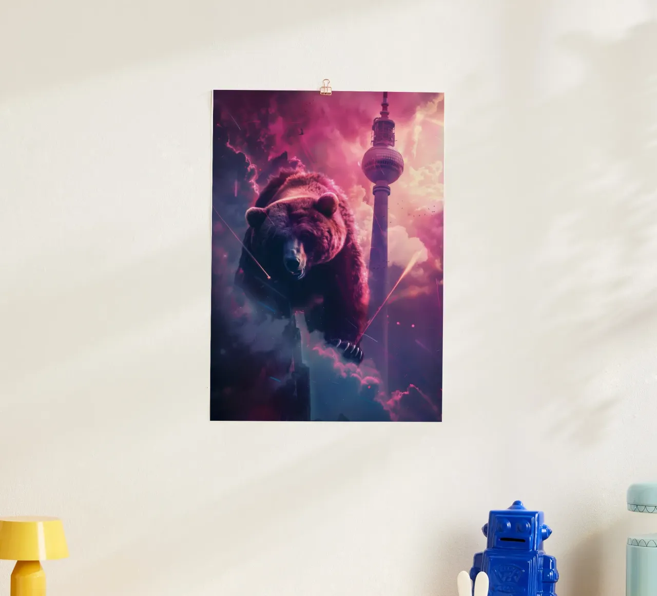 Orso di Berlino torre televisiva arte mistica e fantasy poster da WILD ART