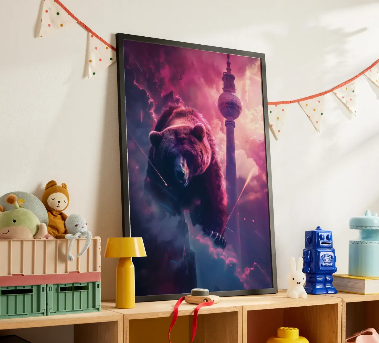 Orso di Berlino torre televisiva arte mistica e fantasy poster da WILD ART