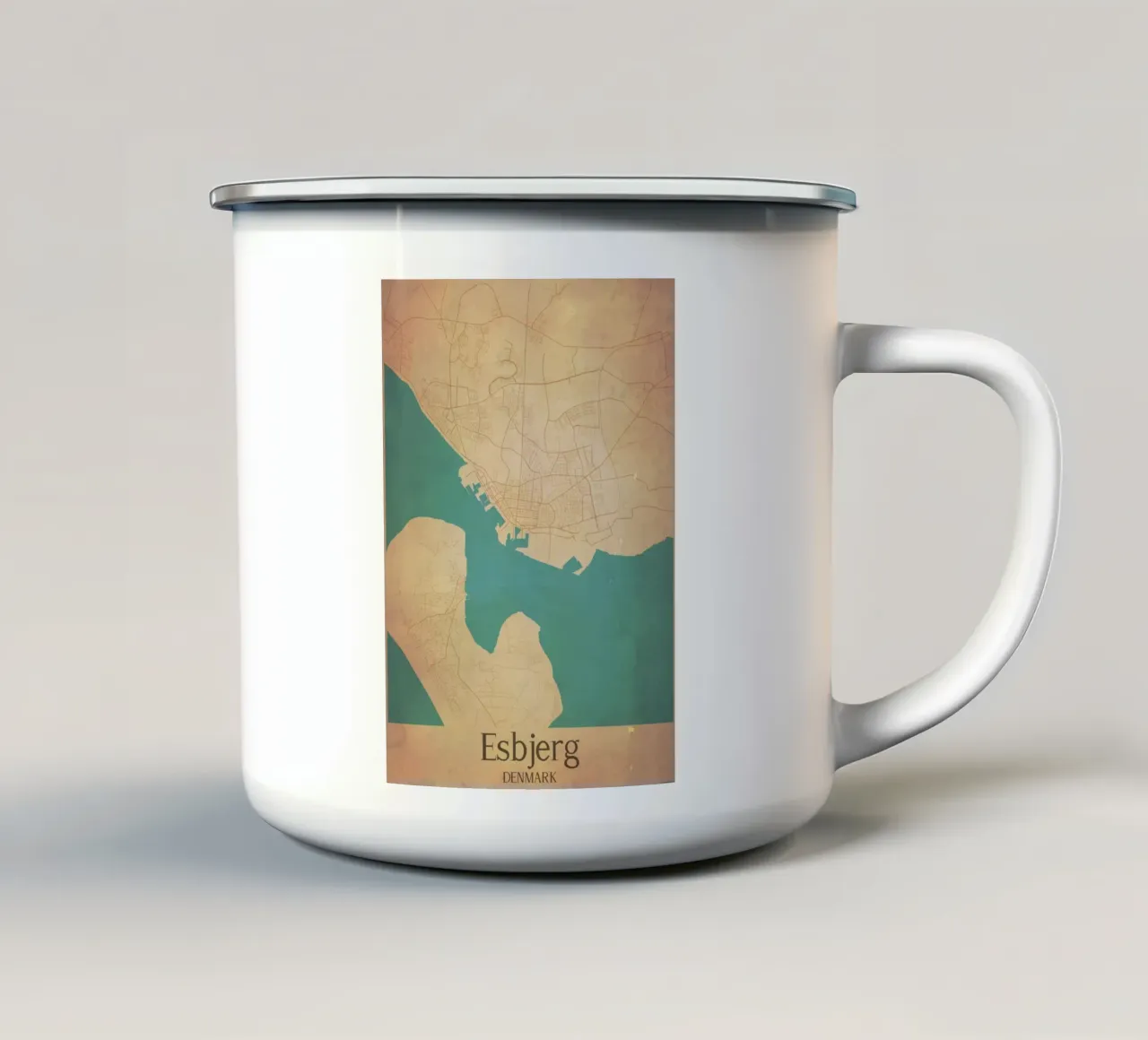 Esbjerg DENMARK tazza in smalto da WorldPrint