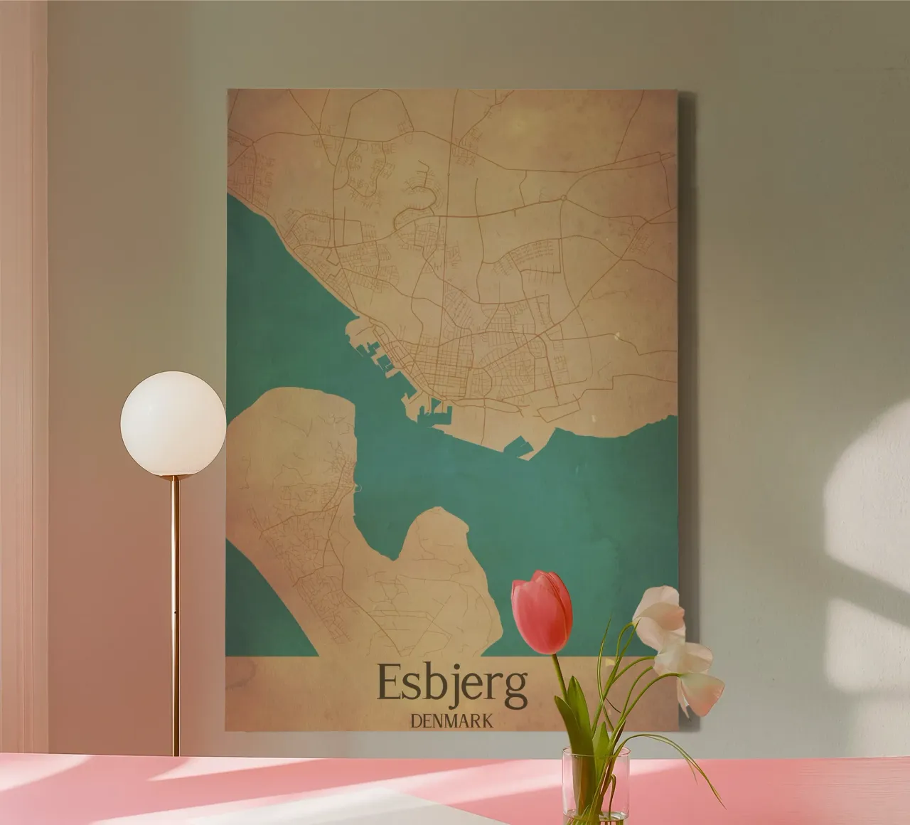 Esbjerg DENMARK tela con Cornice a cassetta da WorldPrint