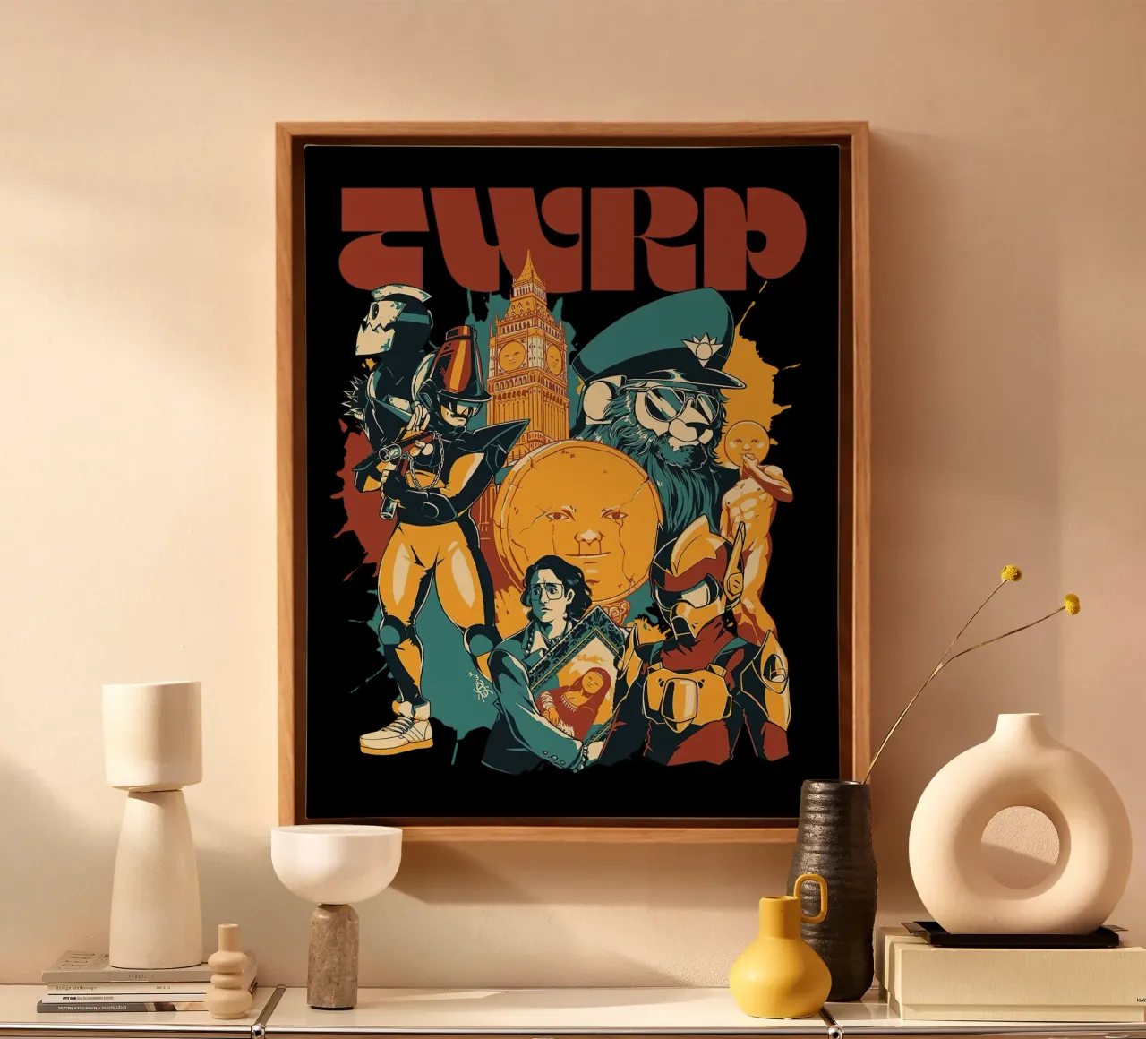 tour della band twrp tela con Cornice a cassetta da andrea boceli
