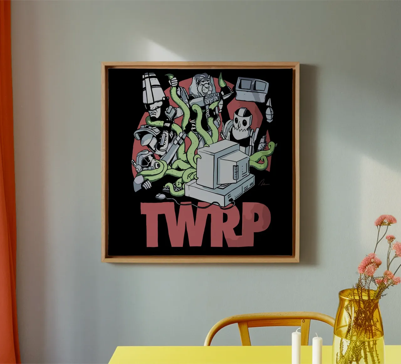 TWRP Y2Kbug tela con Cornice a cassetta da andrea boceli