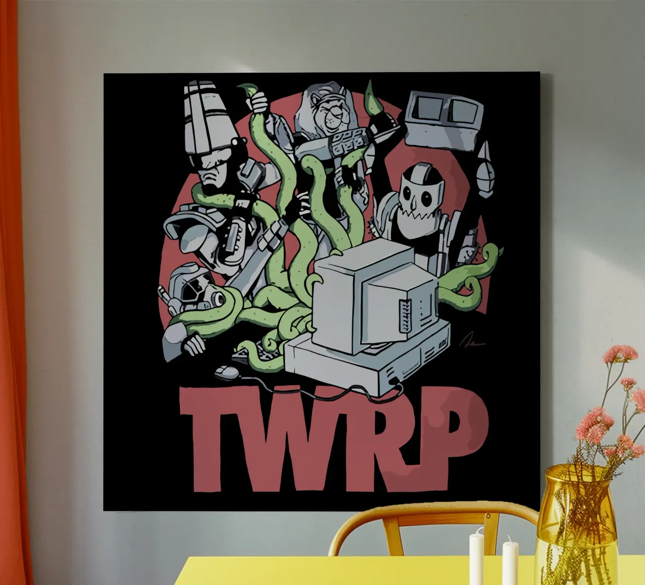 TWRP Y2Kbug tela con Cornice a cassetta da andrea boceli