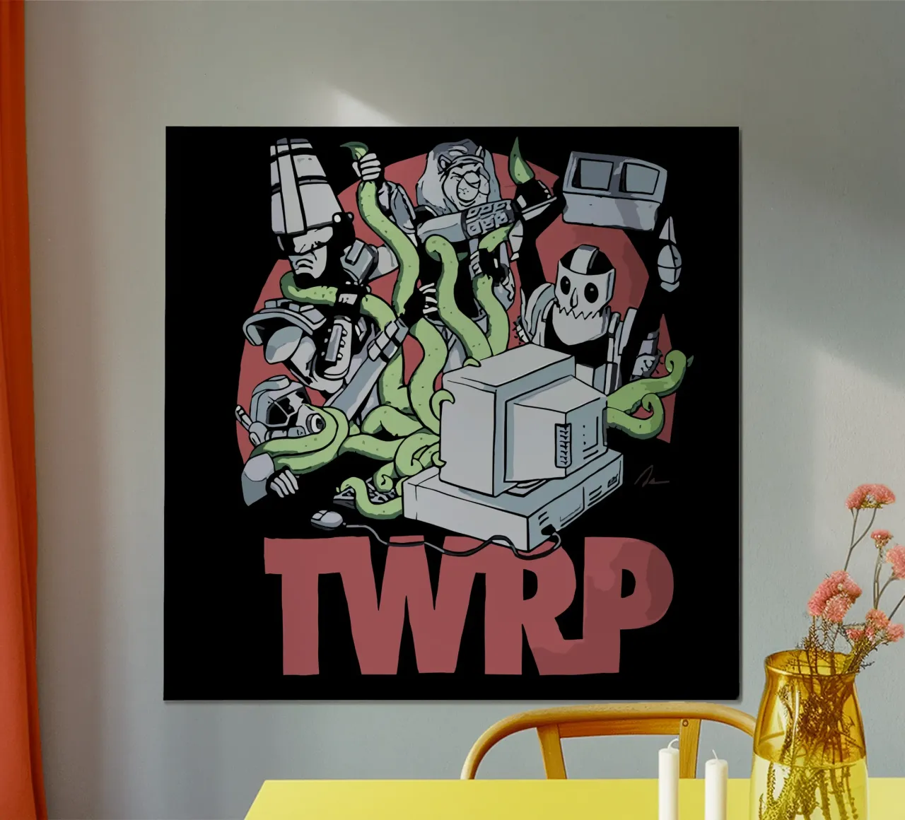 TWRP Y2Kbug poster con telaio in plastica da andrea boceli