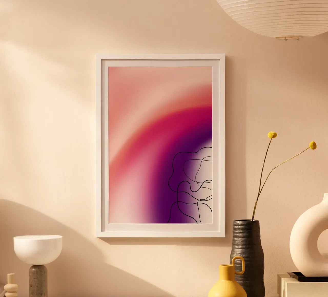 Slowly poster con telaio in alluminio da AESTHETIC VIBES by Isabel