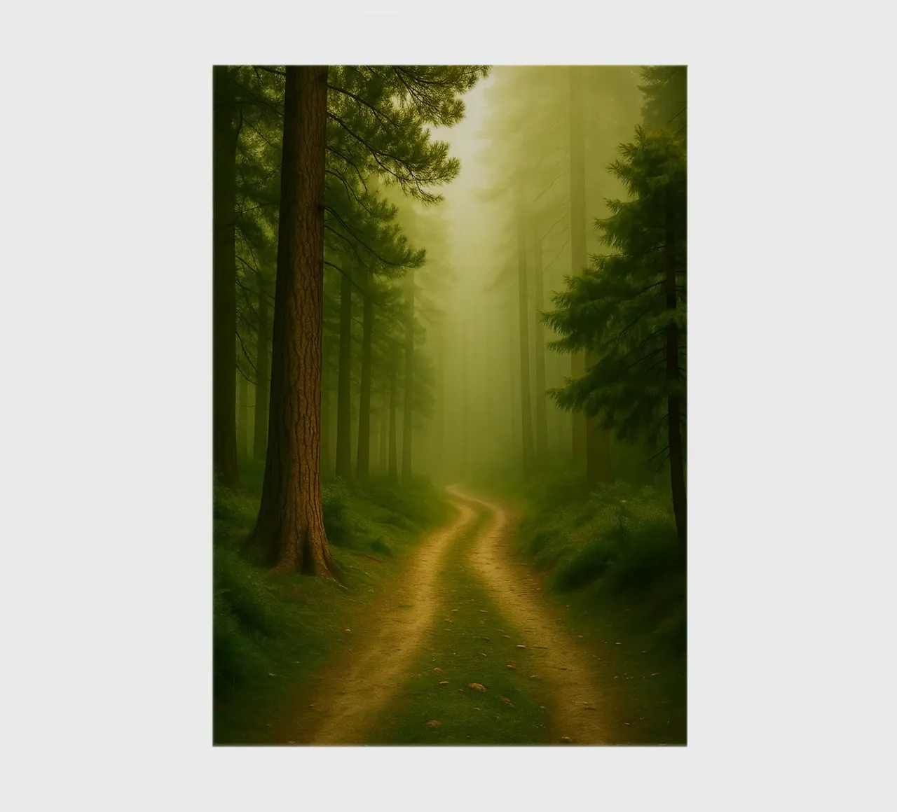 path in the middle of the forest nature panorama notebook by chinerei