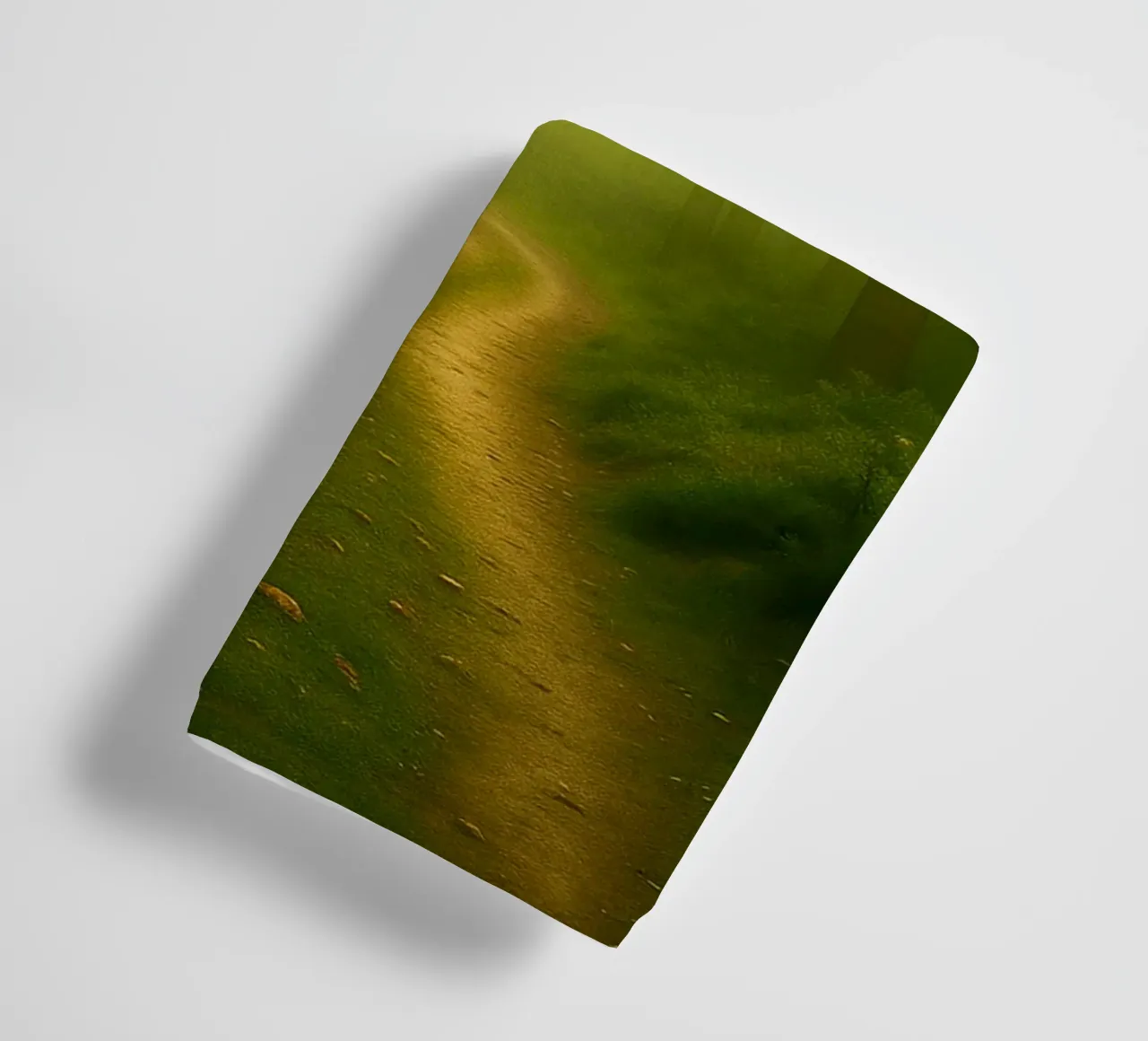 path in the middle of the forest nature panorama towel by chinerei