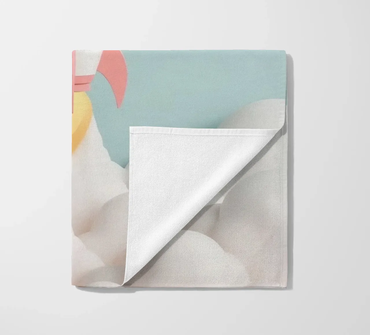 Lancio di un razzo attraverso le nuvole bianche telo mare da DesignDoodle